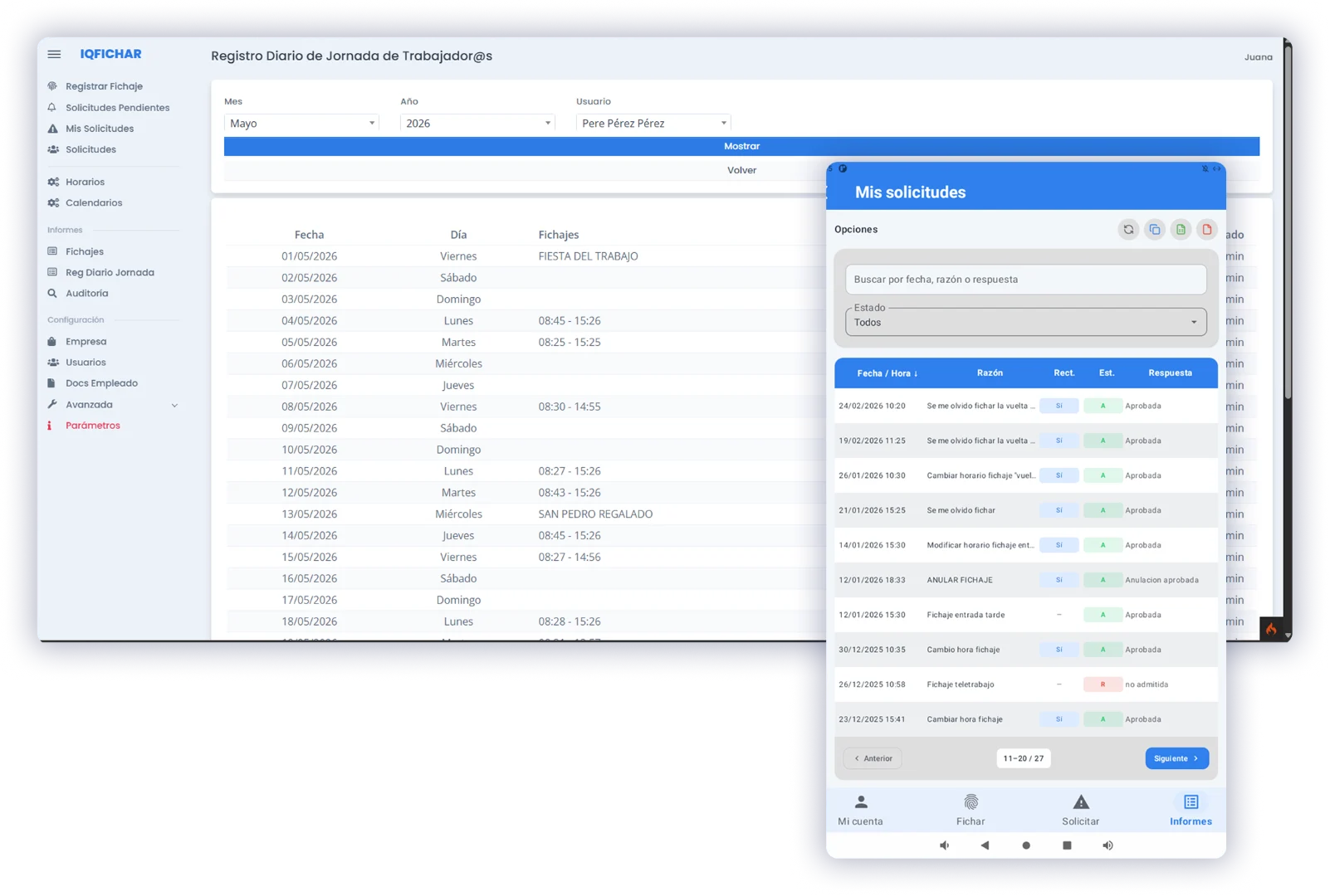 Precios del software de control horario | Planes de iQFichar